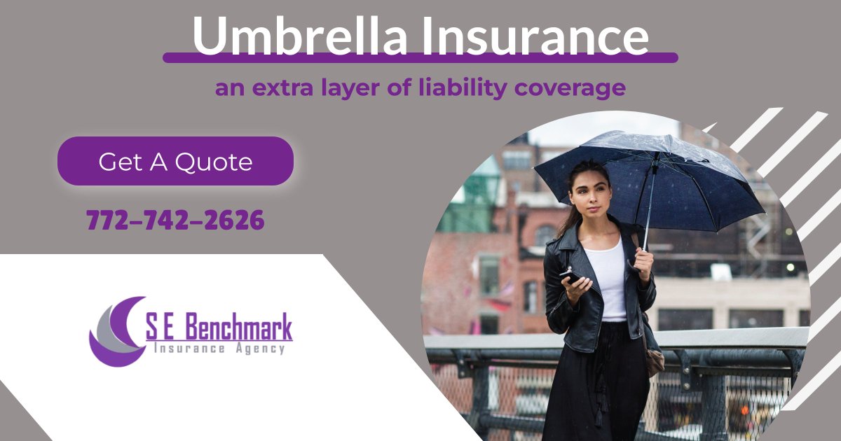 sebenchmark's tweet image. Umbrella insurance provides an extra layer of liability coverage beyond your existing policies, safeguarding your savings, home, and future from unexpected lawsuits or accidents.