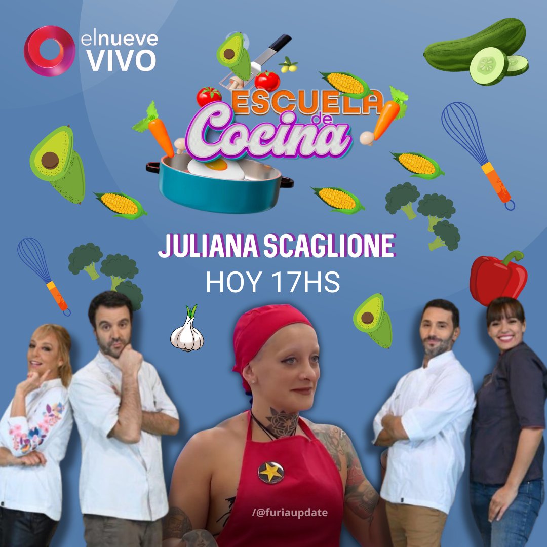 📢|| RECUERDEN HOY 17:00HS

Juli estuvo grabando el programa escuela de cocina que sale en vivo hoy por <a href="/canal9oficial/">El Nueve</a> 

#GranFuria