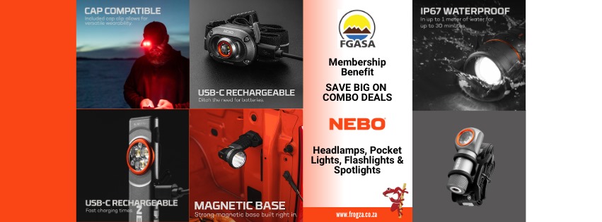 Facebush_SA's tweet image. Visit frogza.co.za For guiding gear,game drive equipment and more! Great savings on select knives and flashlights for @FGASA_ members 🐸😎 

#fgasa #sgoty #safari #safariguide #frogsupplyco #facebush #facebushruggedgear #nebo #honeybadgerknives #pudneyleatherhats