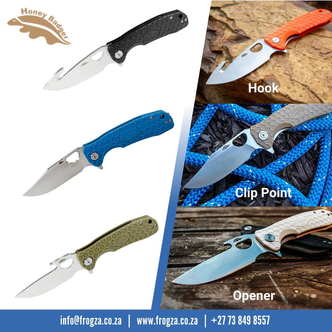Facebush_SA's tweet image. Visit frogza.co.za For guiding gear,game drive equipment and more! Great savings on select knives and flashlights for @FGASA_ members 🐸😎 

#fgasa #sgoty #safari #safariguide #frogsupplyco #facebush #facebushruggedgear #nebo #honeybadgerknives #pudneyleatherhats
