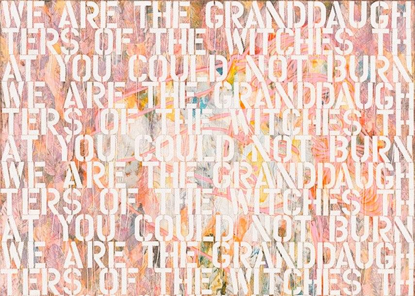 'We are the granddaughters of the witches that you could not burn' 
 Artwork by Ghada Amer #WomensArt