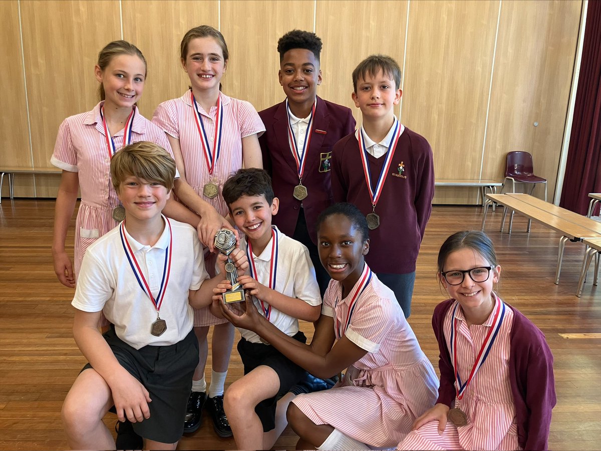 st_dunstans_'s tweet photo. It was fabulous to receive our trophies and medals today, for winning the WASPs year 5&amp;6 district athletics and finishing runners up in the 3&amp;4 event. Well done, boys and girls! https://t.co/vu3RSyUI7A