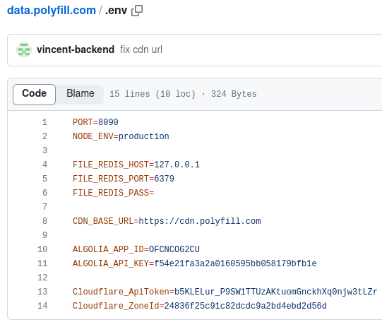 malwrhunterteam's tweet photo. Important update about the polyfill[.]io supply chain type attack situation.
So, when Google started doing warnings that ads for pages/sites that uses polyfill[.]io can get suspended, they mentioned 3 more domains:
bootcss[.]com
bootcdn[.]net
staticfile[.]org
But somehow everyone skipped caring about that. Some of the first articles of the situation mentioned those domains in a way or another... and basically that's it. People literally just skipped over 3 more services/domains that were or are still being used in supply chain type attacks, just as the polyfill[.]io service/domain, from long months ago.
And by some quick checks, it seems that if we combine the count of websites that are using either of those 3 services/domains, we get at least a 300k-350k+ number. Some expert of this topic please look into this and verify.
But wait, this story is not simply about 4 different services/domains (polyfill[.]io + the 3 others mentioned by Google) being used in supply chain type attacks. But about that these 4 are all in the hands of the same people (gang?).
Today @zzwudev informed us (https://t.co/h1B4Ah3ivu) about that the "totally legit Chinese company" that bought the polyfill[.]io domain did some "little mistake": they leaked their Cloudflare "ApiToken" and "ZoneId" on Github.
🤦‍♂️
😂
Not even an hour later came @mdmck10, who did some "magic" and revealed (https://t.co/MYuiDvu6ji) that the Cloudflare account of which the leaked keys belongs to has these 5 domains in it:
bootcdn[.]net
bootcss[.]com
polyfill[.]io
staticfile[.]net
staticfile[.]org
In other words, this leak ended up in revealing that the supply chain type attacks that were/are being done using the 4 services/domains Google mentioned are actually being done by the same people/gang/anything. Crazy, no?
Also @zzwudev tweeted this: https://t.co/Q2D8mJXE3R.
If you take a look at the "Bootcss supplychain attack" link in his tweet, you can see an example of cdn.bootcss[.]com being used in a supply chain type attack already in February. In that case the next stage was this: https://www.unionadjs[.]com/sdk.html. Quickly looked around in relation to that domain and found this: https://t.co/mYXBBPguHC - here you can see some people in the past 2 weeks talking about both cdn.bootcss[.]com and cdn.staticfile[.]net are giving files containing malicious codes, with the next stage still being on www.unionadjs[.]com. That is, not surprisingly, behind Cloudflare...
So, now it is time for vendors for more blocking, for the at least multiple 100k affected websites' owners/admins/devs/etc to stop the usage of any of these other services/domains too, as soon as possible. And also as there are lots of articles talking about specifically the polyfill[.]io supply chain type attack already, probably it is also time for articles that are similarly talking about / informing people about the supply chain type attacks that are going for long months now with these services/domains...
🤷‍♂️