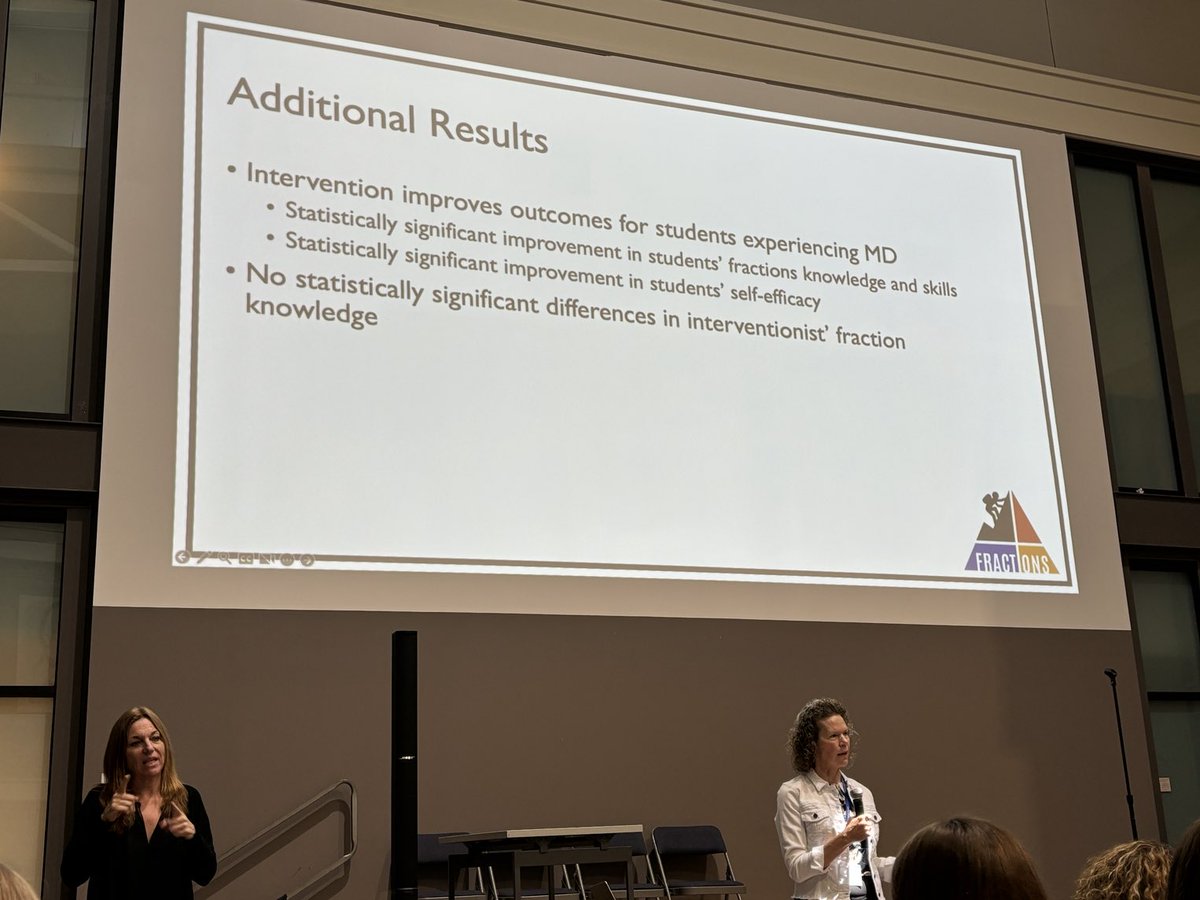 Sarah Powell (@sarahpowellphd) on Twitter photo Here at #MCLS2024 and <a href="/KetterlinGeller/">Dr. Leanne Ketterlin Geller, PhD</a> shares information on SCALE in which Grade 4 interventionists did a fractions intervention with their students. Student math outcomes improved but interventionist self-efficacy did not. Self-efficacy was fairly high at pretest. Here at #MCLS2024 and <a href="/KetterlinGeller/">Dr. Leanne Ketterlin Geller, PhD</a> shares information on SCALE in which Grade 4 interventionists did a fractions intervention with their students. Student math outcomes improved but interventionist self-efficacy did not. Self-efficacy was fairly high at pretest.