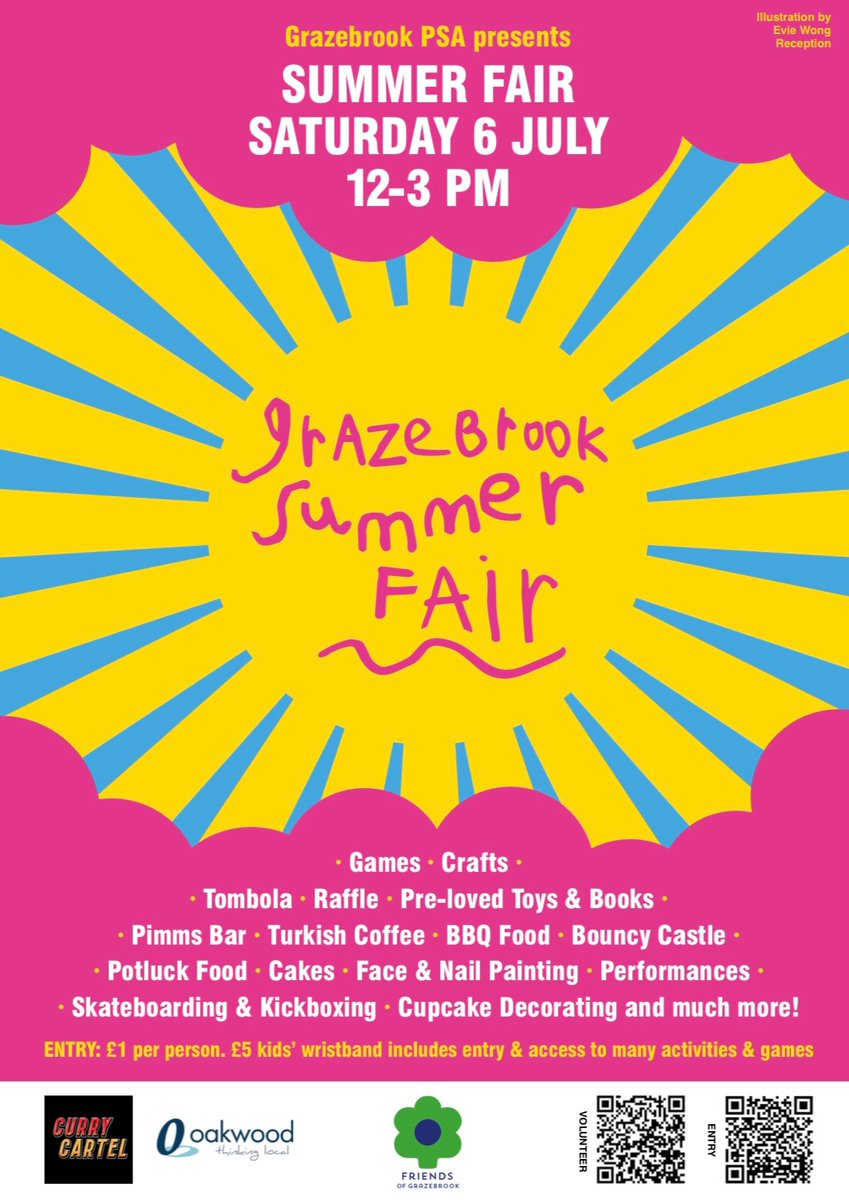 Tickets &amp; wristbands on sale now! Join us on 6th July for games, tombola, bouncy castle, amazing food, live music and lots more.
grazebrookpsa.com/psa-store
#stokeyparents