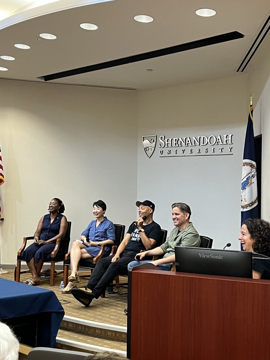 Children’s Literature Conference at <a href="/ShenandoahU/">Shenandoah University</a> talking about book banning: “pay attention to your local elections and participate”. 

This is the only way to face it. Get involved, show you care. We need books in kids hands. We need them to feel represented in diverse stories.