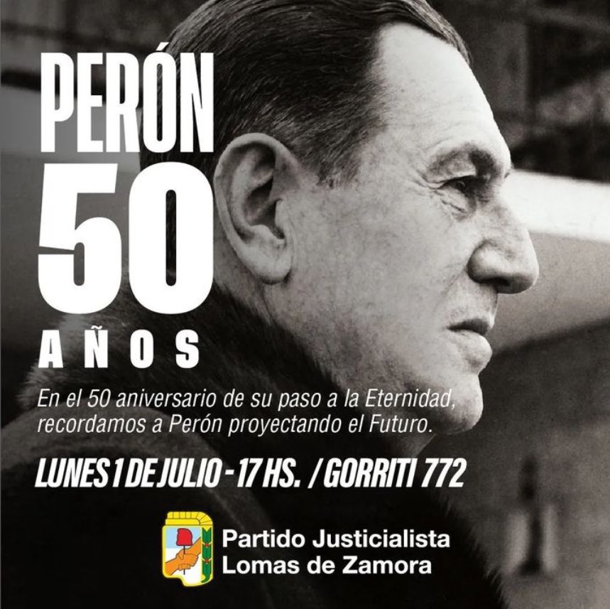 jjnicolucci's tweet photo. 🗓️1 de julio 🕔 17 hs.
🇦🇷 PJLDZ 📍Gorriti 772
Homenaje a Perón.❤️✌🏽
#Perón50Años 🔥
#PJLDZ ✌🏼 @fotermin https://t.co/Mt7ZW4jshG