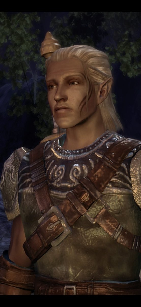 jrmurie's tweet photo. @lethendraIis She gravitates toward Sten (alas), but finds Zevran intriguing, though def a red flag waver! https://t.co/IMQ8eZj7x3