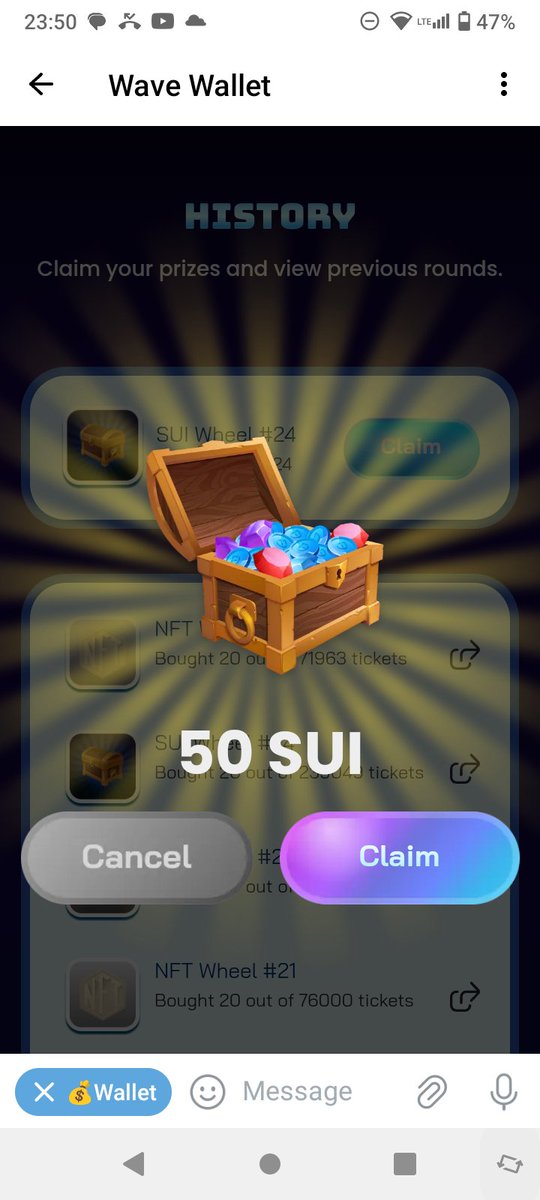 pu_n139's tweet photo. So LUCKY!! I have a winning ticket worth 100 $SUI in the D-App Lucky Wheel of Wave Wallet. Join with me now: https://t.co/ToHmGtymeQ
@WaveOnSui, @SuiNetwork https://t.co/1gb6pofBlB