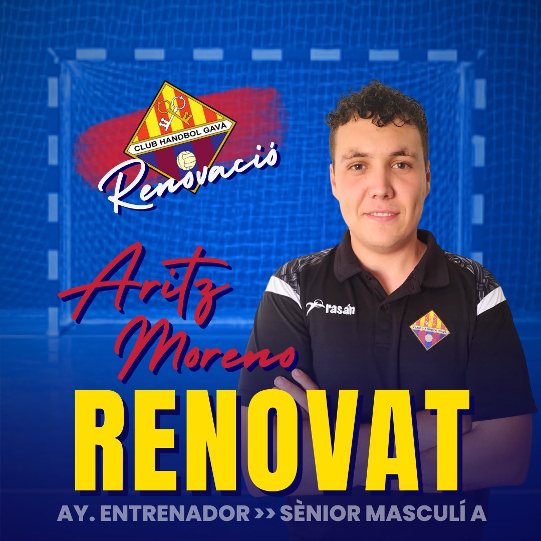Clubhandbolgava's tweet photo. Temporada 2024-2025 

📝 Joan Castañera, nou entrenador del Sènior Masculí A 

🔄 Aritz Moreno seguirà fent la funció de segon entrenador que ja va començar a finals de la temporada 23-24

Staff de molta qualitat que segur que ens dona molts èxits 💪

💙❤️
#ADNHandbol https://t.co/YlDM3l8VaC