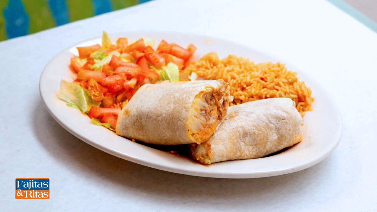 🌯 Did you know that the word "burrito" means "little donkey" in Spanish? At Fajitas &amp; 'Ritas, we offer a fantastic selection of burritos! Our burritos are made with a baked twelve-inch flour tortilla filled with refried beans, pico de gallo, and cheese. 🌮🍅