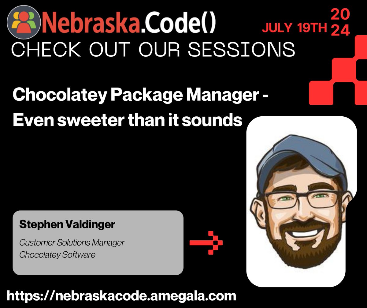 Amegala (@amegala) on Twitter photo 'Chocolatey Package Manager - Even sweeter than it sounds' with <a href="/steviecoaster/">Stephen Valdinger</a> July 19th at Nebraska.Code().
nebraskacode.amegala.com
#Chocolately #Windows #OpenSource <a href="/sensiple/">Sensiple Inc</a> <a href="/chocolateynuget/">Chocolatey</a> <a href="/LovelySkin/">LovelySkin.com</a> <a href="/Akamai/">Akamai Technologies</a> @Kiewit <a href="/NebraskaITS/">NebraskaITS</a> <a href="/JudgeGroup/">The Judge Group</a> <a href="/MongoDB/">MongoDB</a> <a href="/Canonical/">Canonical</a> 'Chocolatey Package Manager - Even sweeter than it sounds' with <a href="/steviecoaster/">Stephen Valdinger</a> July 19th at Nebraska.Code().
nebraskacode.amegala.com
#Chocolately #Windows #OpenSource <a href="/sensiple/">Sensiple Inc</a> <a href="/chocolateynuget/">Chocolatey</a> <a href="/LovelySkin/">LovelySkin.com</a> <a href="/Akamai/">Akamai Technologies</a> @Kiewit <a href="/NebraskaITS/">NebraskaITS</a> <a href="/JudgeGroup/">The Judge Group</a> <a href="/MongoDB/">MongoDB</a> <a href="/Canonical/">Canonical</a>