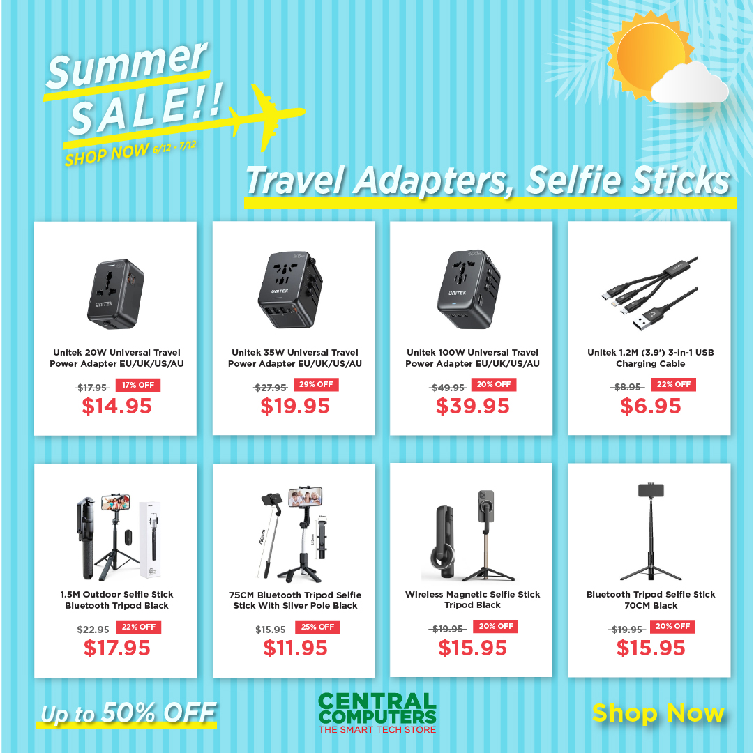 centralcomputer's tweet image. ☀️ Summer Sale Alert! ☀️
Get up to 50% off on your favorite items. Enjoy huge discounts on PC hardware, personal fans, chargers, and more!

Hurry, sale ends July 12th!
ow.ly/cYwK50SpEP6

#CentralComputers #sale #pcsales #pc #summersale #powerbank #travel