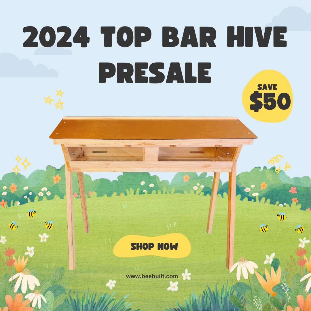 beebuiltsupply's tweet photo. Bee Happy, Bee Healthy 🐝❤️
Our Douglas Fir Top Bar Hive is a happy home for your buzzing buddies, crafted with sustainable materials and designed for thriving colonies. Pre-order now and save $50 on this premium hive! 🐝
#Beebuilt #Beekeeping #TopBarHive #Beekeepers https://t.co/falEcDB60u