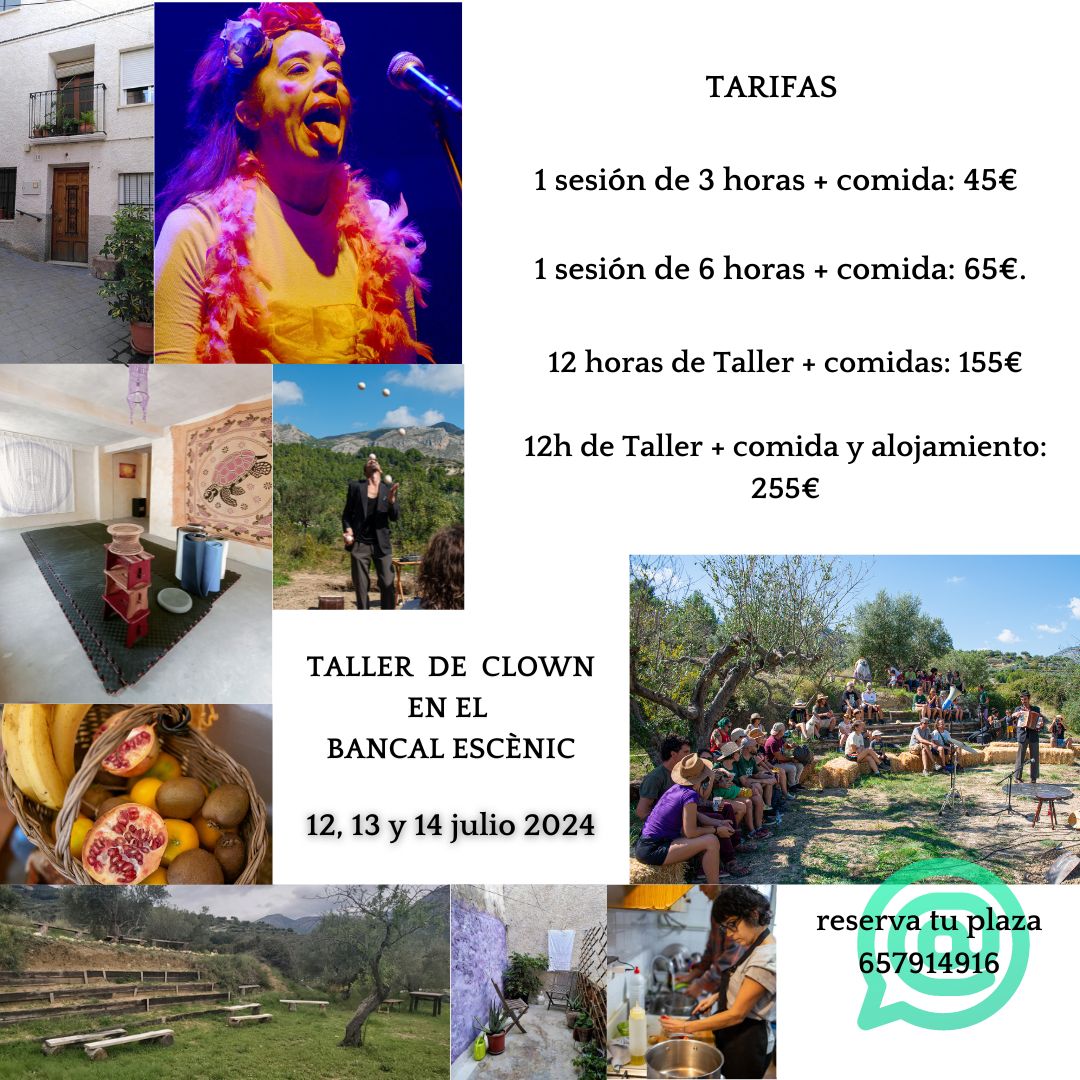 ¿Que mejor regalo te puedes hacer este verano que juntar risa y naturaleza en la misma experiencia?
- 12,13 y 14 de julio
- Puedes elegir sesión de 3 horas, 6 horas o 12 horas.
Bancal Escènic de Beniardà. Vall de Guadalest.
Toda la info: festivaldecirco.com/calendario/tal…