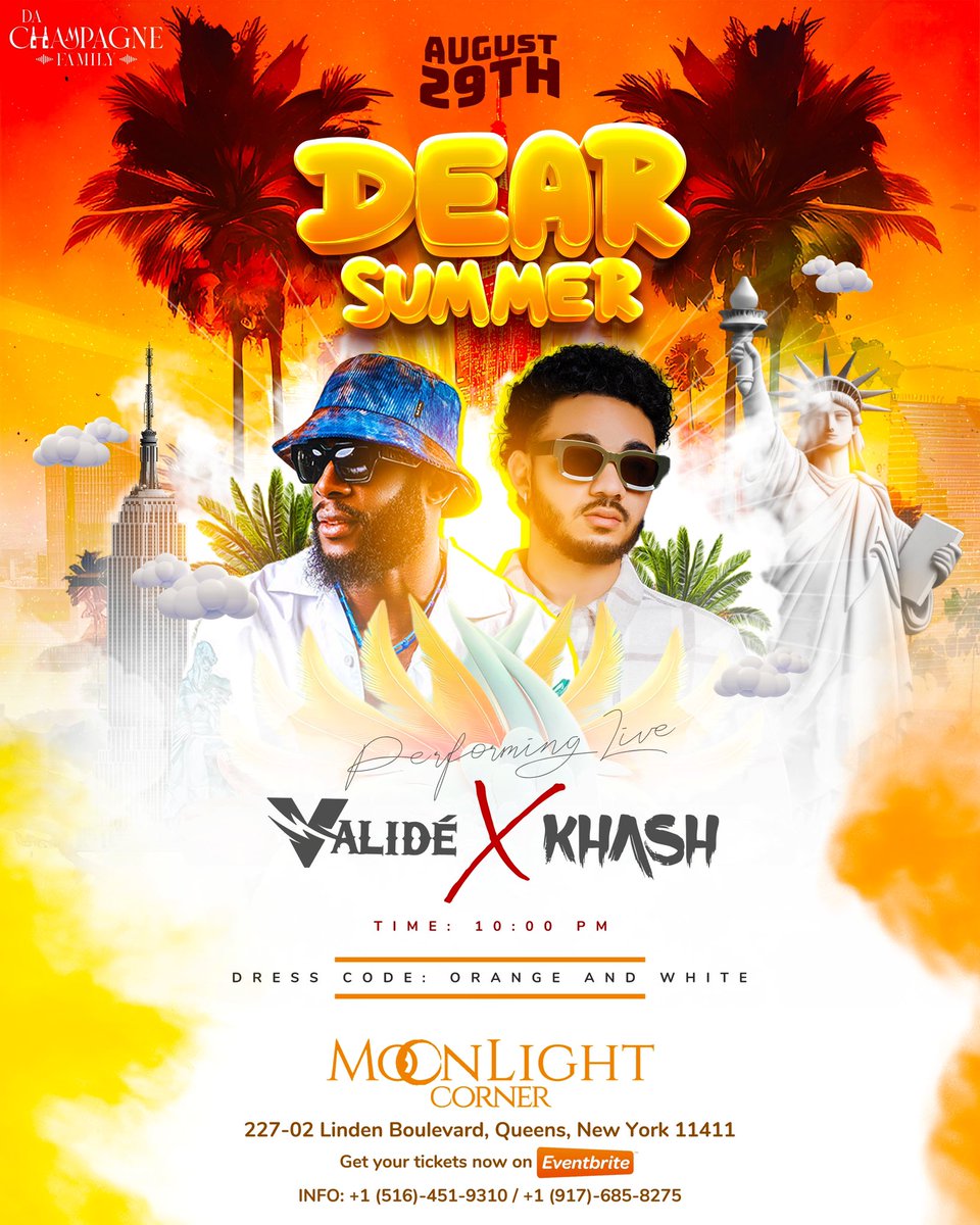 khash_empire's tweet photo. Thurs. Aug 29 - Kick Off Labor Day Weekend at DEAR SUMMER featuring KHASH &amp; VALIDE. 

Limited $25 Early Bird Tickets available on Eventbrite. 

Link: https://t.co/SBypkEnNnv https://t.co/xt9KIA130l