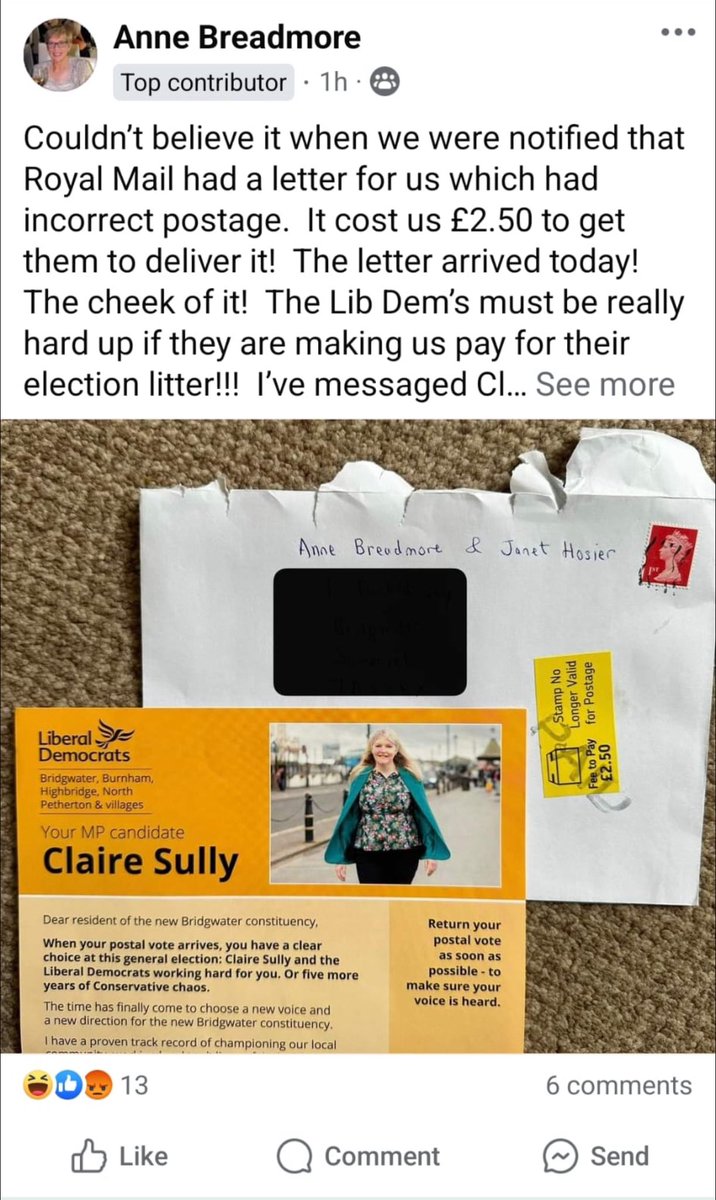 Lib-Dems making YOU pay for THEIR election literature. You couldn’t make it up!!