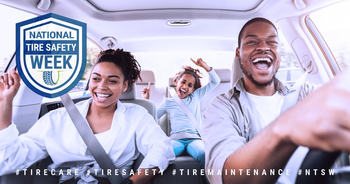 Driving to visit family and friends this summer? ✋

Give your tires a checkup before you go. Proper #TireCare helps keep you safe on your journey. It's #NationalTireSafetyWeek, so there's no better time to ensure you're #RoadTripReady!

MORE tips: ustires.org/ntsw
#NTSW