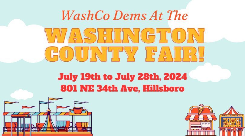 Coming next month:

Washington County Fair, July 19th to July 28th!

We will be at a Fair Booth for outreach and voter registration! 

Read more and learn how to volunteer: buff.ly/45KNgDY