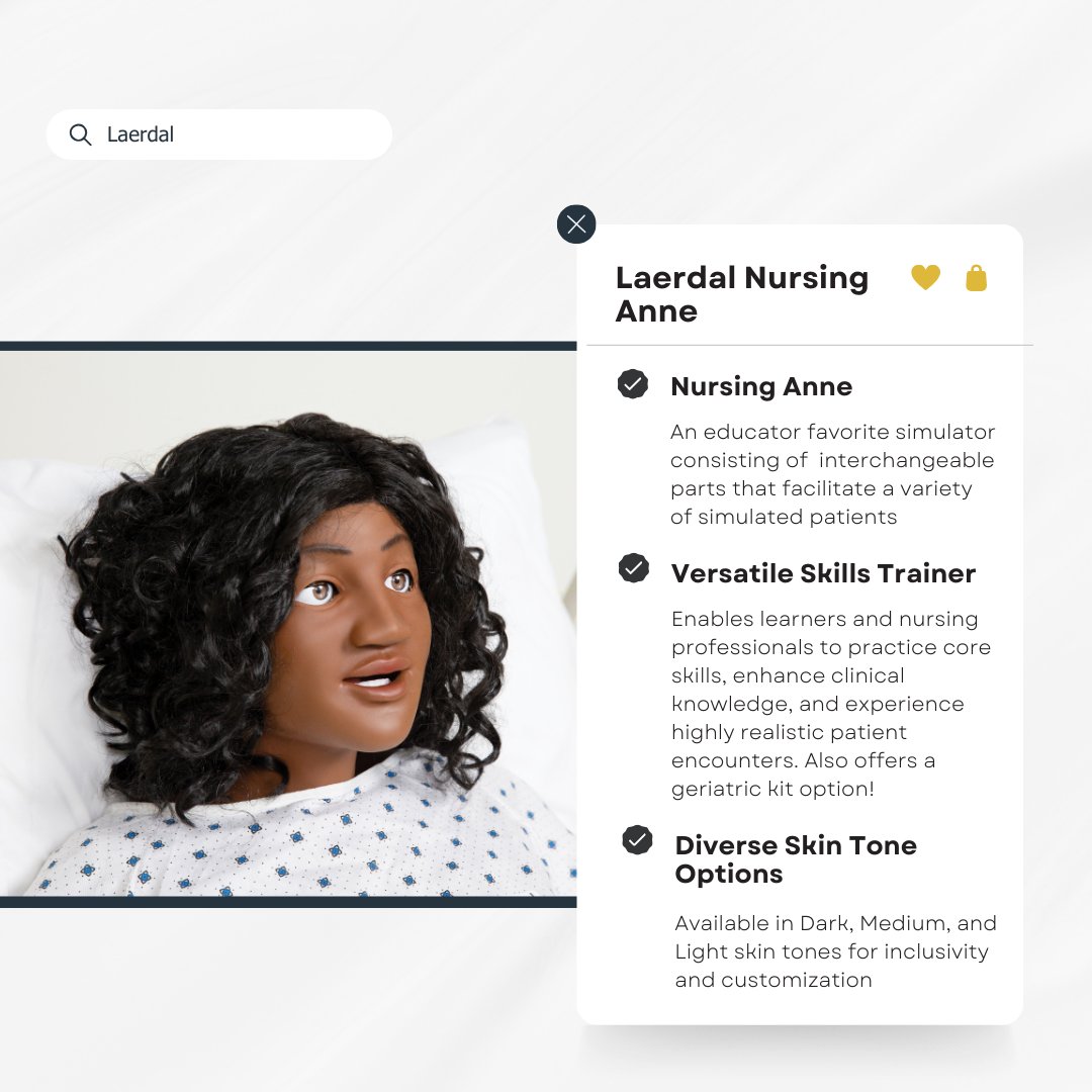 Pocket_Nurse's tweet image. 👩‍⚕️👨‍⚕️ Elevate your simulation lab with the Laerdal Nursing Anne simulator! 🌟 Click the link to discover how this cutting-edge simulator can enhance your training experience. ✨ pocketnurse.com/default/laerda…

#Laerdal #SimulationLab #HealthcareSimulation