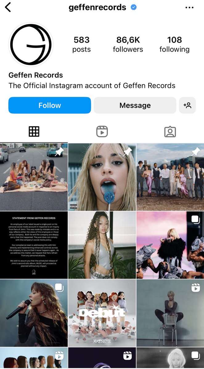 jiminbyheart's tweet photo. The fact that there is no promo about Muse on tiktok or bangtantv and the only thing Geffen posted was this fake excuse for the ridiculousness that happened… this isn’t normal. Its always Jm suffering from this unfairness.

@BIGHIT_MUSIC https://t.co/NWEIVpj5ww