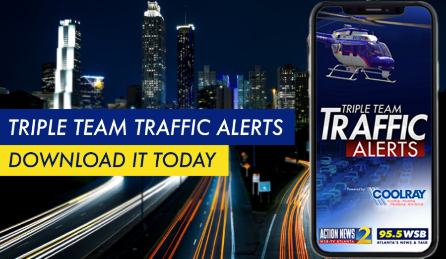 Triple Team Traffic (@wsbtraffic) on Twitter photo RED ALERT due to <a href="/POTUS/">President Donald J. Trump</a> motorcade traveling from <a href="/DobbinsARB/">Dobbins ARB</a> to the Techwood Campus for the Presidential Debate. All lanes are closed on I-75, I-285 (Cobb Cloverleaf) and the Downtown Connector. #ATLtraffic RED ALERT due to <a href="/POTUS/">President Donald J. Trump</a> motorcade traveling from <a href="/DobbinsARB/">Dobbins ARB</a> to the Techwood Campus for the Presidential Debate. All lanes are closed on I-75, I-285 (Cobb Cloverleaf) and the Downtown Connector. #ATLtraffic