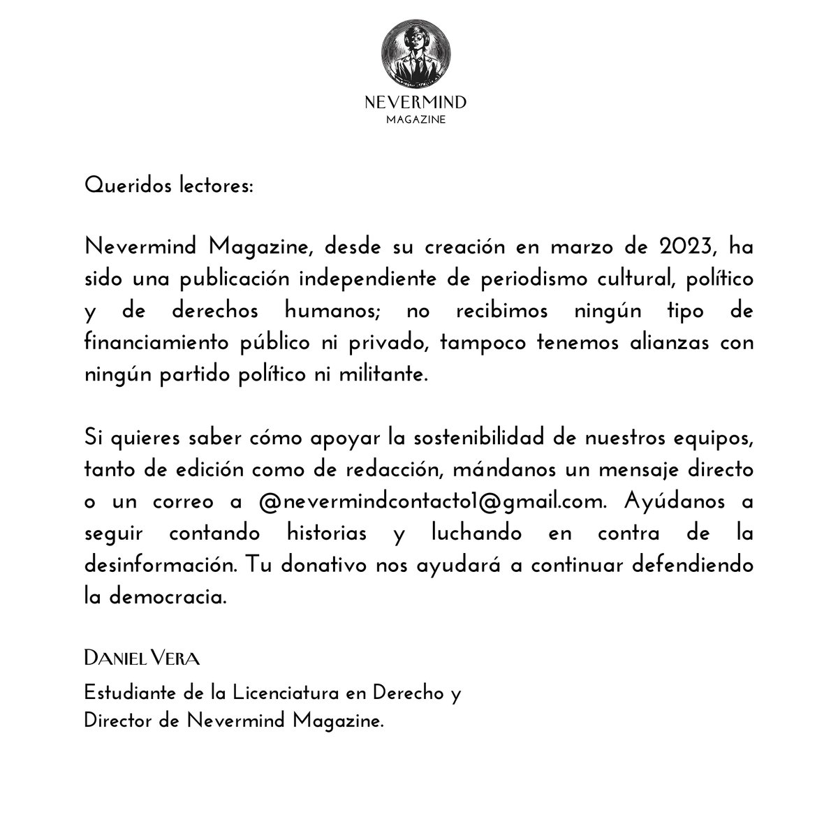 nvmmag's tweet photo. Ayúdanos a seguir defendiendo la democracia y la libertad de expresión. 

Otras formas de contribuir:
1. Comparta nuestro contenido con tus amigos y en redes sociales.
2. Lea nuestras columnas y publicaciones.
3. Comparta sus opiniones en la sección de comentarios. https://t.co/ioEfGm8uJ8