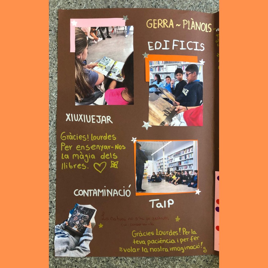 BiblioSeuUrgell's tweet photo. Aquest curs em realitzat un #clubdelectura molt especial, amb els alumnes de l' #aulaacollida de @LaSalleLaSeu.
L'experiència l'hem gaudida tots molt i els #alumnes ens han fet un bonic regal de record.
Fins el curs vinent!
@ajlaseu @culturalaseu @bibliotequeslle @bibliotequescat https://t.co/Ti5oA5qRaT