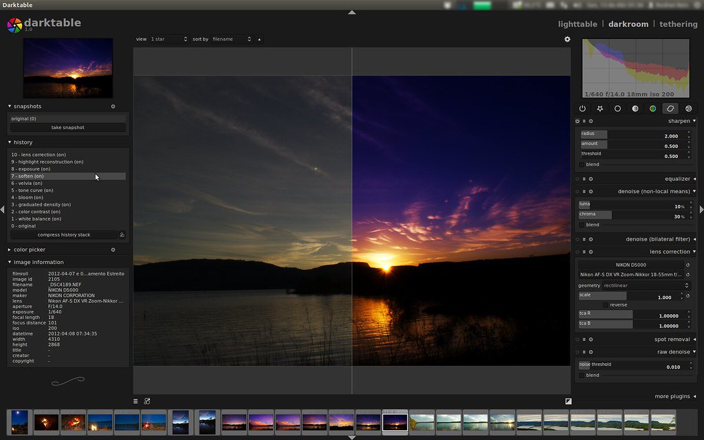 CanaimaGNULinux's tweet image. Amantes de la fotografía el editor fotográfico RAW #Darktable llegó a su versión 4.8 con:

📷Soporte para archivos DNG.

📷Soporte para perfiles CMYK.
📷Ecualizador de color para controlar el tono, luminosidad y saturación según los colores.

darktable.org/2024/06/darkta…