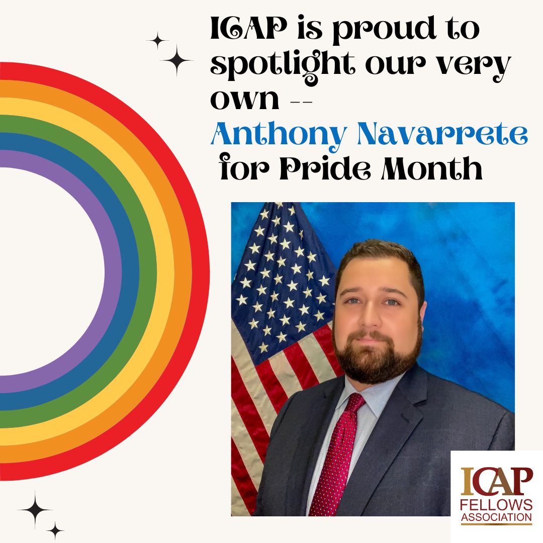 icapfellows's tweet photo. As we close out Pride month, it is with immense pleasure that the ICAP Fellows Association puts the spotlight on our very own Anthony Navarrete! https://t.co/4u55z92QsX