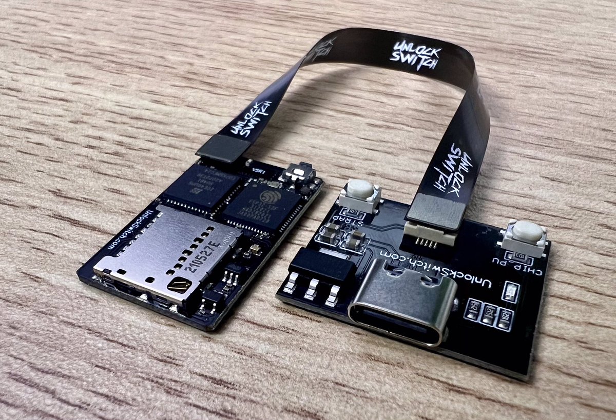 UnlockSwitch's tweet photo. As announced yesterday, we presented the final version of the UnlockSwitch PBS (V5R1)

- UnlockSwitch PBS ( Black Edition )
- UnlockSwitch PBS ( Purple Edition )

Initially, we chose a black PCB, but the community requested a purple version, so we produced it for you!

We're keeping the launch price at 29.90$ 

We have already produced samples for our beta testers, which will be shipped starting Monday.

We eagerly await their feedback! 
We're especially interested in their positive or negative opinions on our solution, and most importantly, demo videos of the UnlockSwitch in action!

We're counting on you, guys!!!

In the meantime, we'll be launching a mass production of either 10,000 to 20,000 units exclusively for our Twitter community, with the exact quantity yet to be determined.

We'll hold a vote soon to estimate orders and the desired quantity.

There will be no pre-orders; UnlockSwitch will only be available for sale when the stock is ready, until it runs out.

After this production, the UnlockSwitch will no longer be sold alone but as part of a kit with the Xtractor. We want to sell the UnlockSwitch as a complete personal backup solution.

Of course, the Xtractor will also be sold separately afterward.

Next week, we'll post the number of units to be produced.

We will also share manufacturing videos with you. We know you love that, and we do too!

Do you have any questions ?