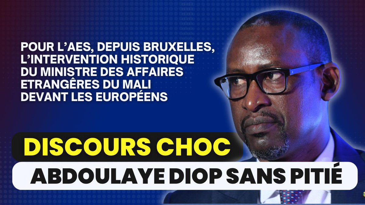 UN DISCOURS HISTORIQUE! 

👉🏽 youtu.be/cYIyFoB7_o8

AES: Quand Abdoulaye Diop, depuis Bruxelles, donne 15 minutes de fierté absolue à toute l’Afrique… Écrivez en commentaire la punchline qui vous a le plus marqué!
