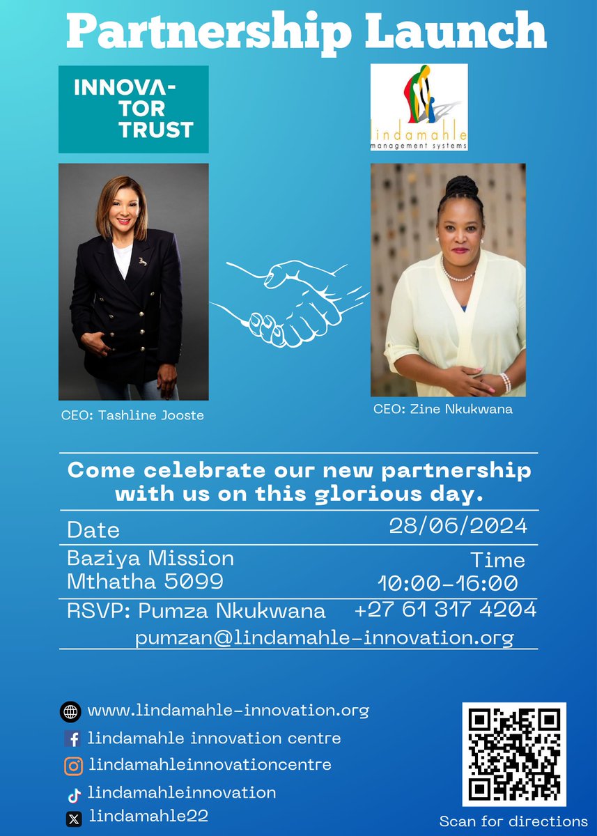 Lindamahle Innovation Centre (@lindamahle22) on Twitter photo Closing the youth month on a high note. Welcome, <a href="/InnovatorTrust/">Innovator Trust</a>. We are excited for tomorrow.
#YouthMonth #Innovation #ICT #Excitement Closing the youth month on a high note. Welcome, <a href="/InnovatorTrust/">Innovator Trust</a>. We are excited for tomorrow.
#YouthMonth #Innovation #ICT #Excitement