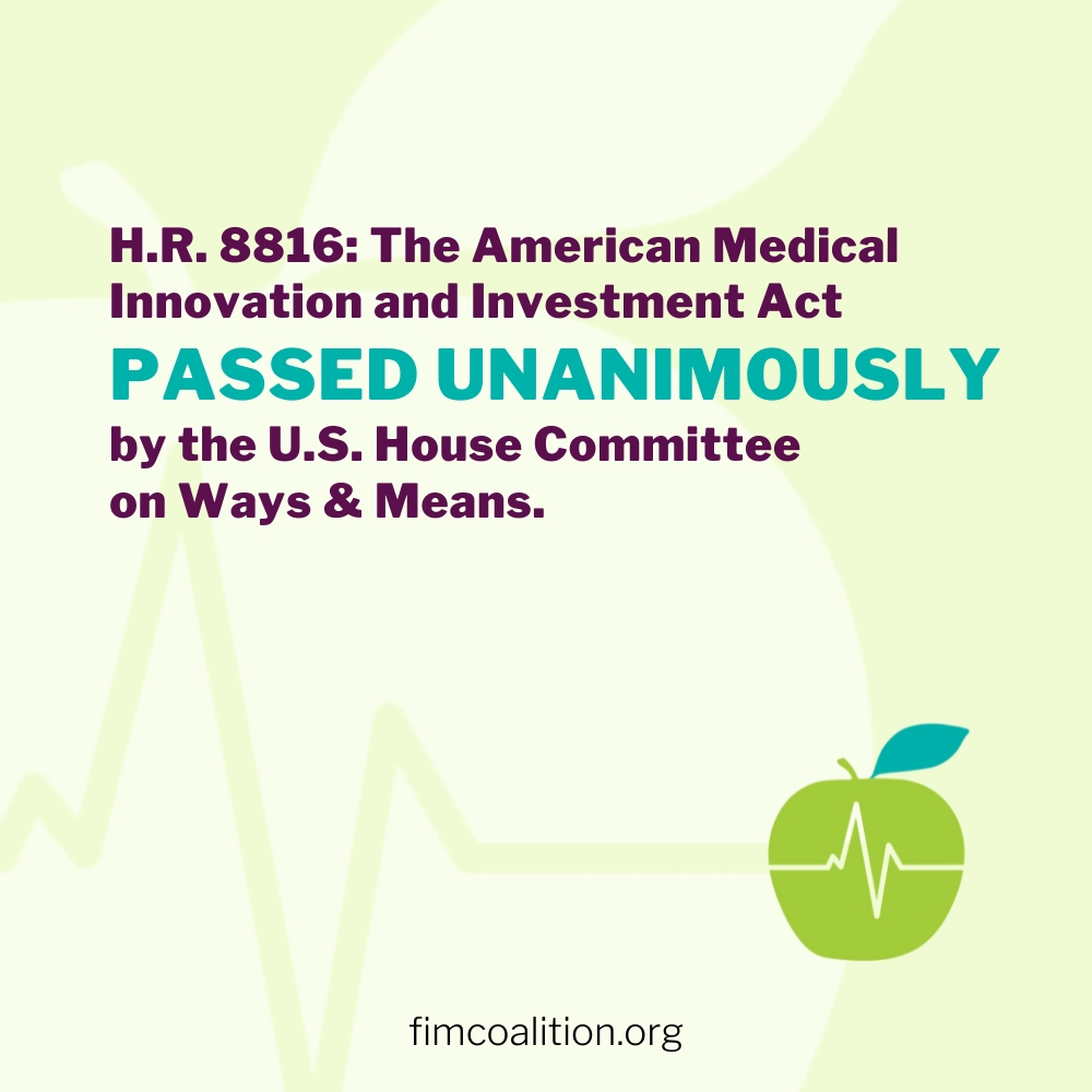 FIMC is deeply grateful to the Committee on Ways &amp; Means for their unanimous affirmative vote to send H.R. 8816 to the floor of the House of Representatives for consideration. Thank you <a href="/RepJasonSmith/">Rep. Jason Smith</a> <a href="/RepRichardNeal/">Rep. Richard Neal</a> <a href="/VernBuchanan/">Rep. Vern Buchanan</a> <a href="/RepLloydDoggett/">Lloyd Doggett</a> for your support! ✅