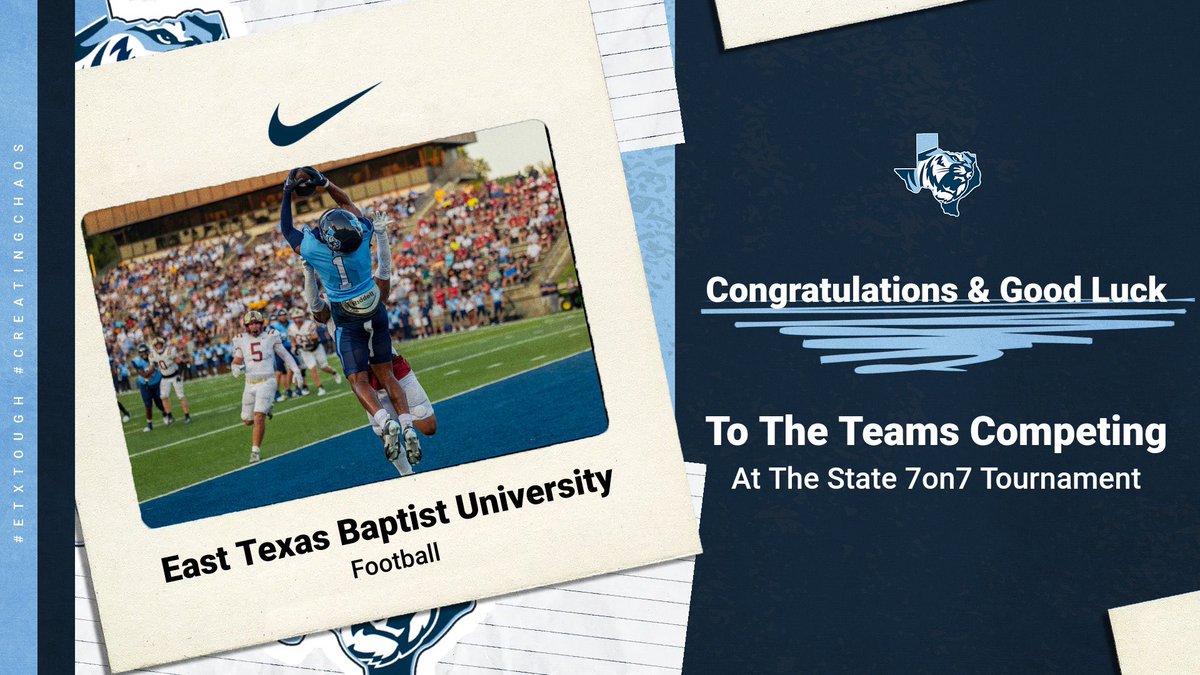 ETBU_Football's tweet image. Good luck to all the teams competing this weekend! 

#ETXTough #CreatingChaos