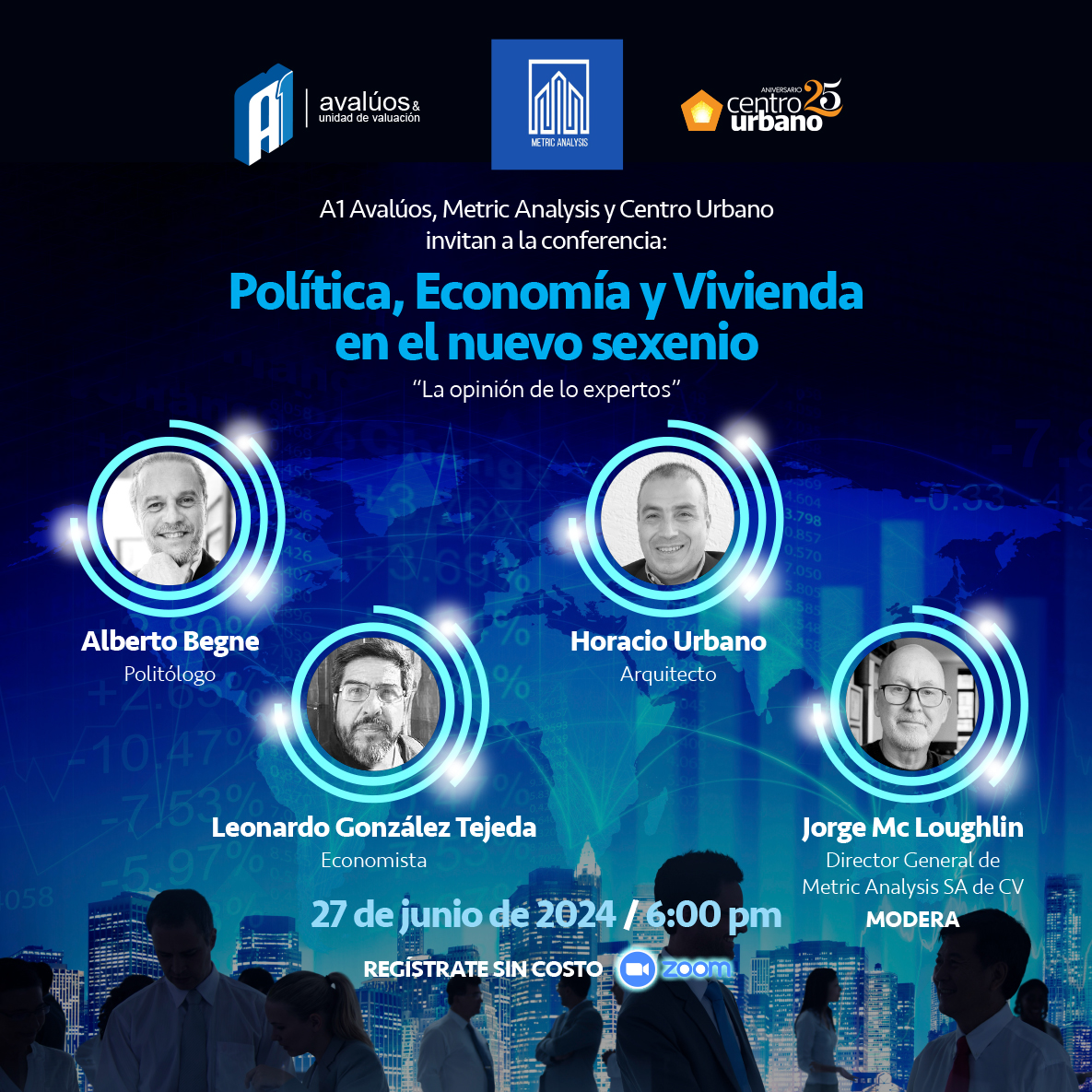 InversionInmob's tweet photo. #A1Avalúos, #MetricAnalysis y #CentroUrbano te invitan al #Webinar. Este evento reunirá a destacados especialistas que compartirán su perspectiva sobre el impacto del nuevo gobierno en los sectores de Política, Economía y Vivienda.
💻Transmisión vía Zoom👉https://t.co/0jqN6K8STu https://t.co/GisSrHKCxR
