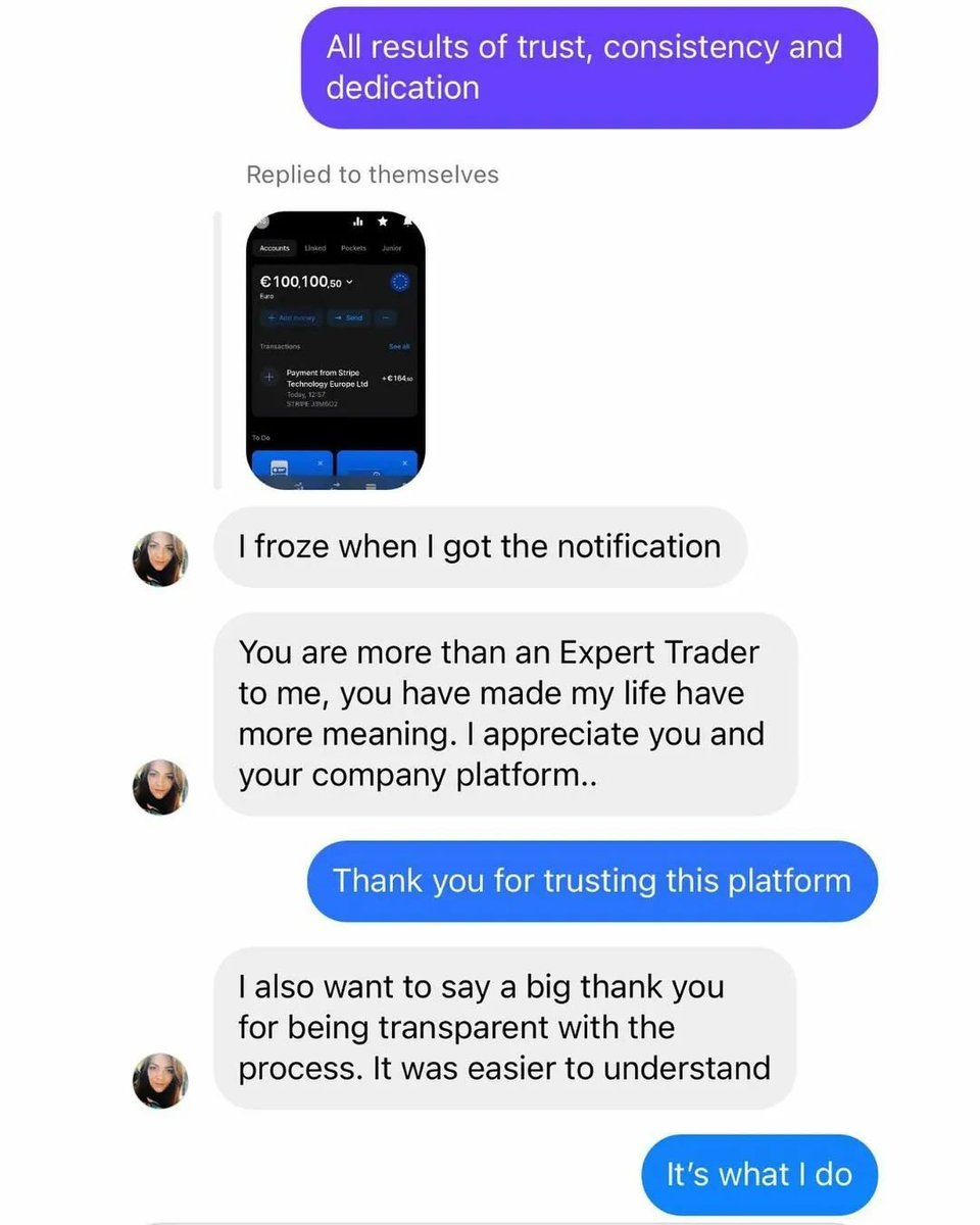 Testimony !!\nSmooth &amp; Fast! Congratulations to you Miss Lucy Robb on your Withdrawal after a successful Trade Session. 👏👏🎉🎉🥳🥳. \n\nDon't let fear of uncertainty stop you from reaching your dreams….. \n\nInvest your little capital today to earn huge profits