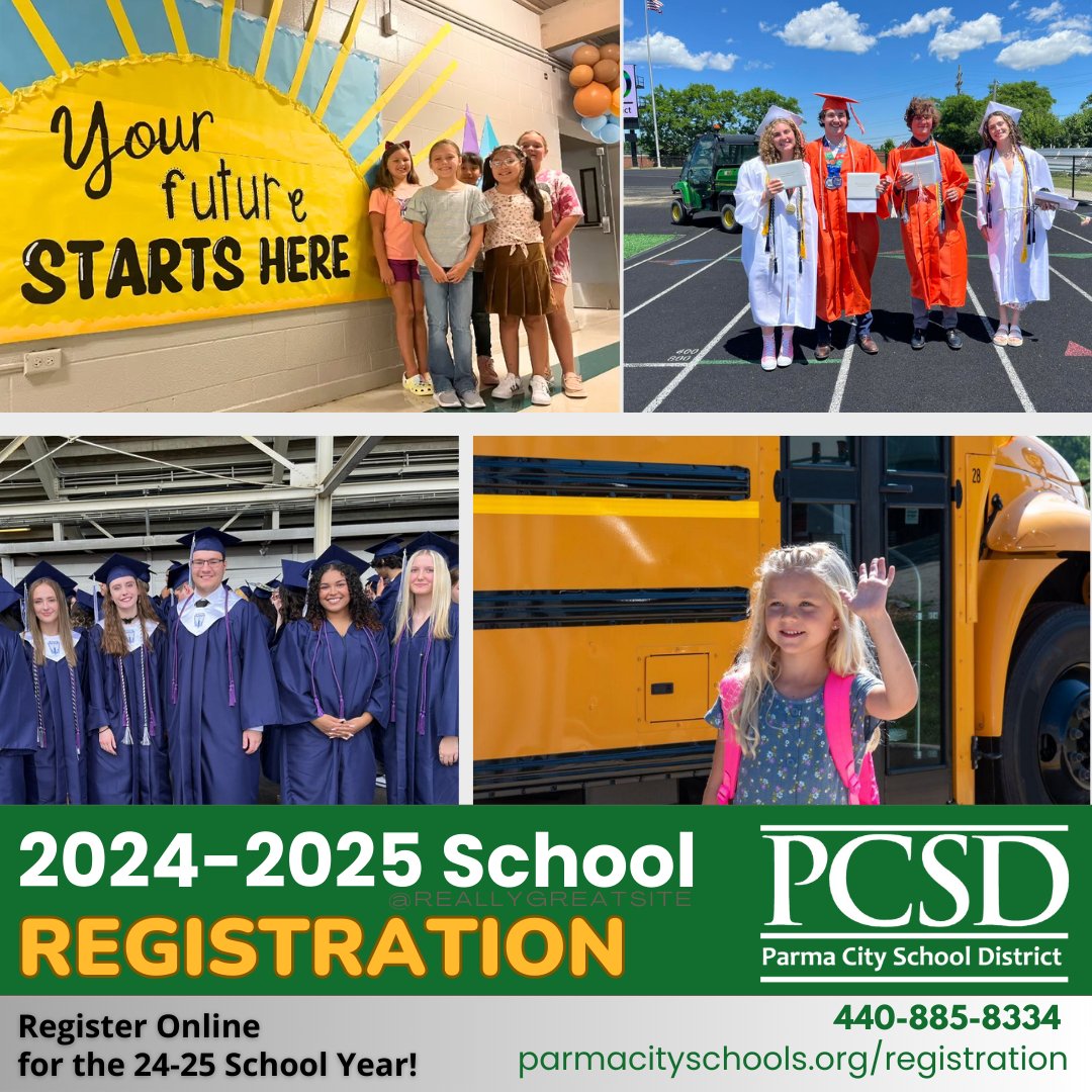 Register for school today! Click this link to register online: parmacityschools.org/Domain/169
#PCSDProud #CultureofAchievement