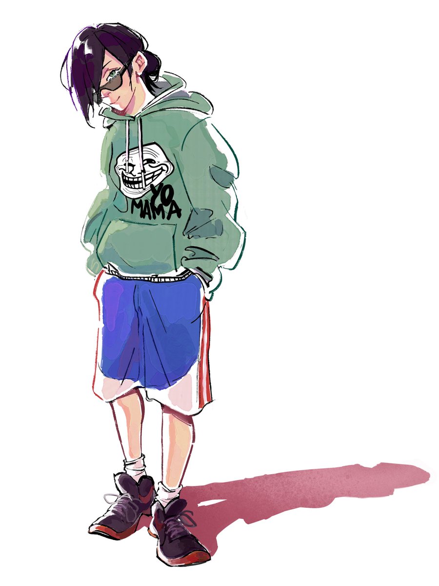 leonsbazongas's tweet photo. reze dressed like adam sandler but colored https://t.co/ZF3vnomDw7