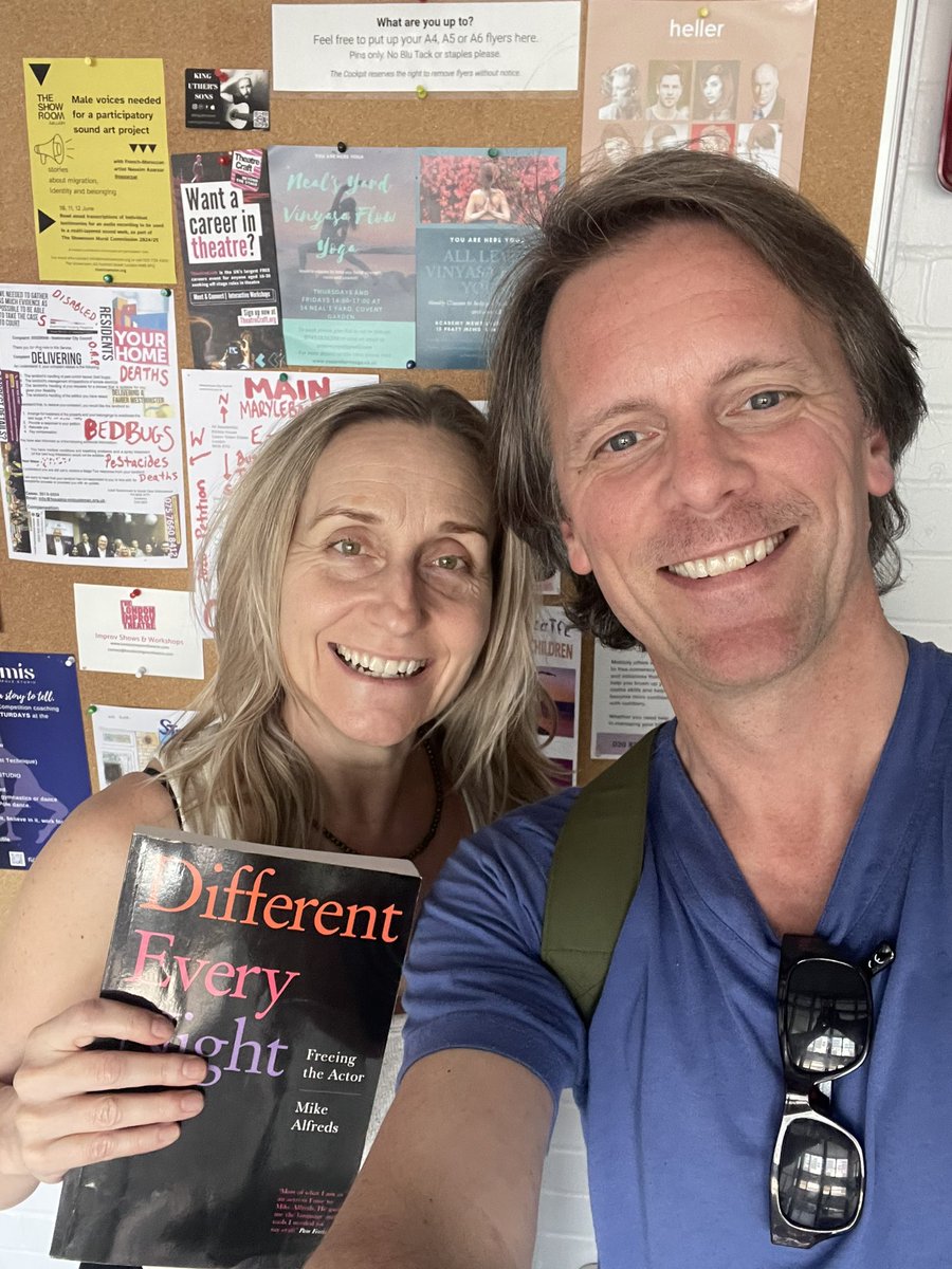 Final rehearsal before tomorrow’s World Premiere of MAN, A One Woman Show <a href="/7DialsPlayhouse/">Seven Dials Playhouse</a> with my epic director @RusseLucas