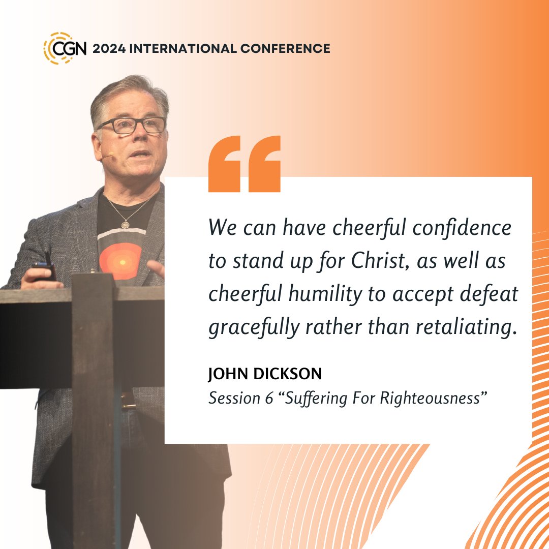 CGlobalNetwork's tweet image. Retweet if you agree!

Session 6 with @johnpauldickson "Suffering For Righteousness"
1 Peter 3:8–22