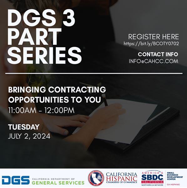 Curious about doing business with the State? 📝
Find out how July 2nd, during this virtual workshop with the California Department of General Services! 
Register: hubs.la/Q02DCVM80