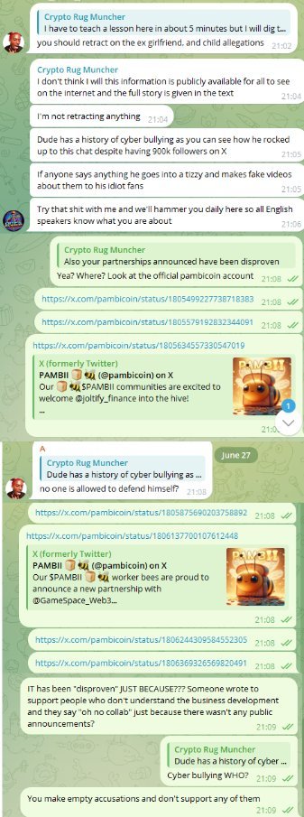 Cryptobruj's tweet photo. Dalas peleandose con el gringo que llamó SCAM a $pambii jajajjajajajaja

WHAT GAME DID WILLYREX MAKE?! https://t.co/iXZ8bRdEBL