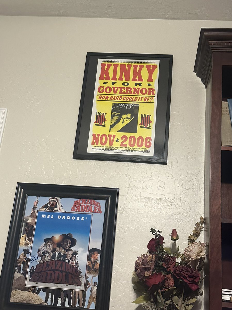 barrettmarson's tweet photo. I love having this in my office to look at everyday. They really aren’t making Jews like Kinky Friedman anymore. #RIPKinky https://t.co/WmdZ6N1pbG