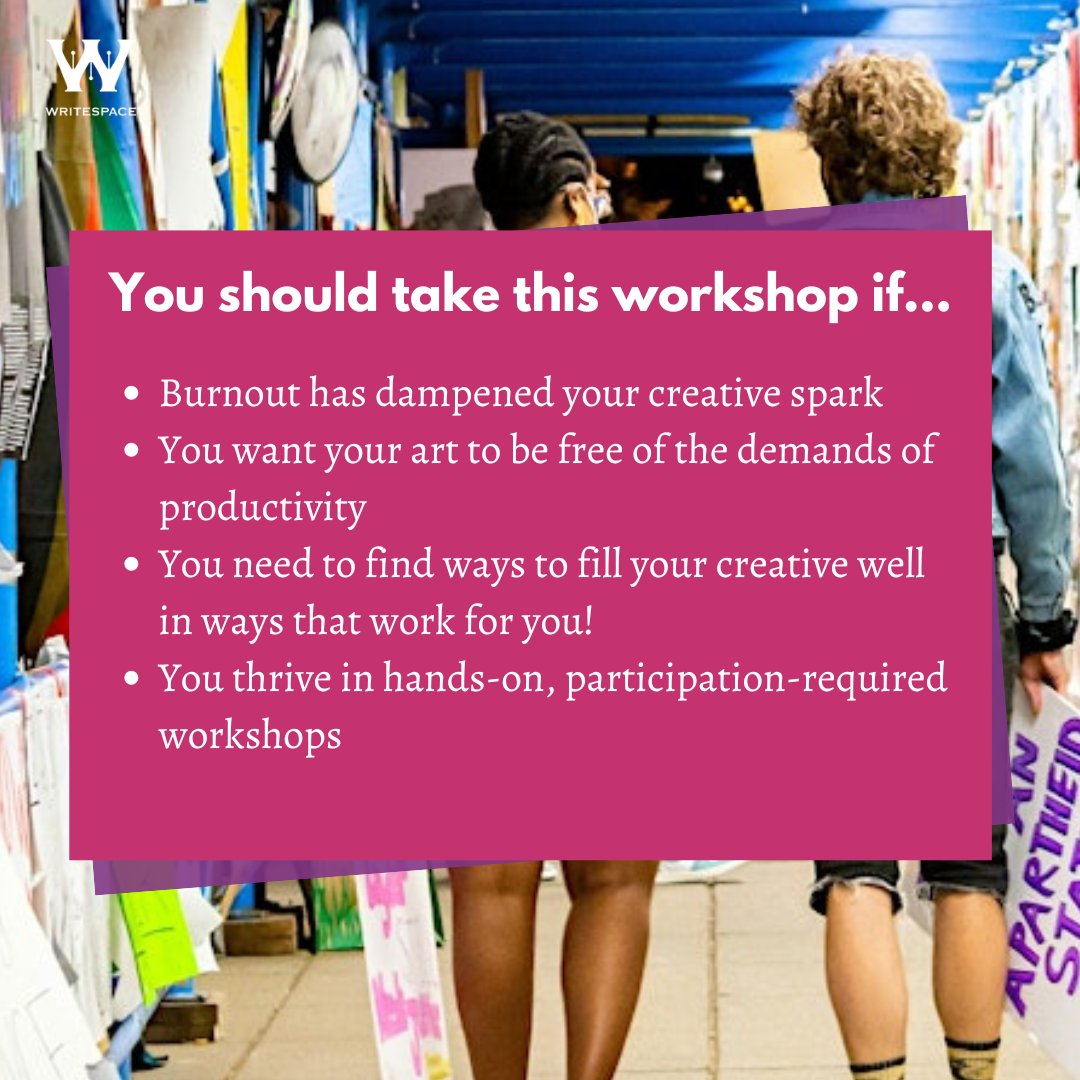 WritespaceHTown's tweet image. LAST DAY TO SIGN UP! Join international bestselling author Debbie Burns as we discover the path leading to more writing with less stress and get you back on track.

eventbrite.com/e/the-creative…

#HealingBurnout #WritingLife #WritersSupportingWriters #CreativeCommunity