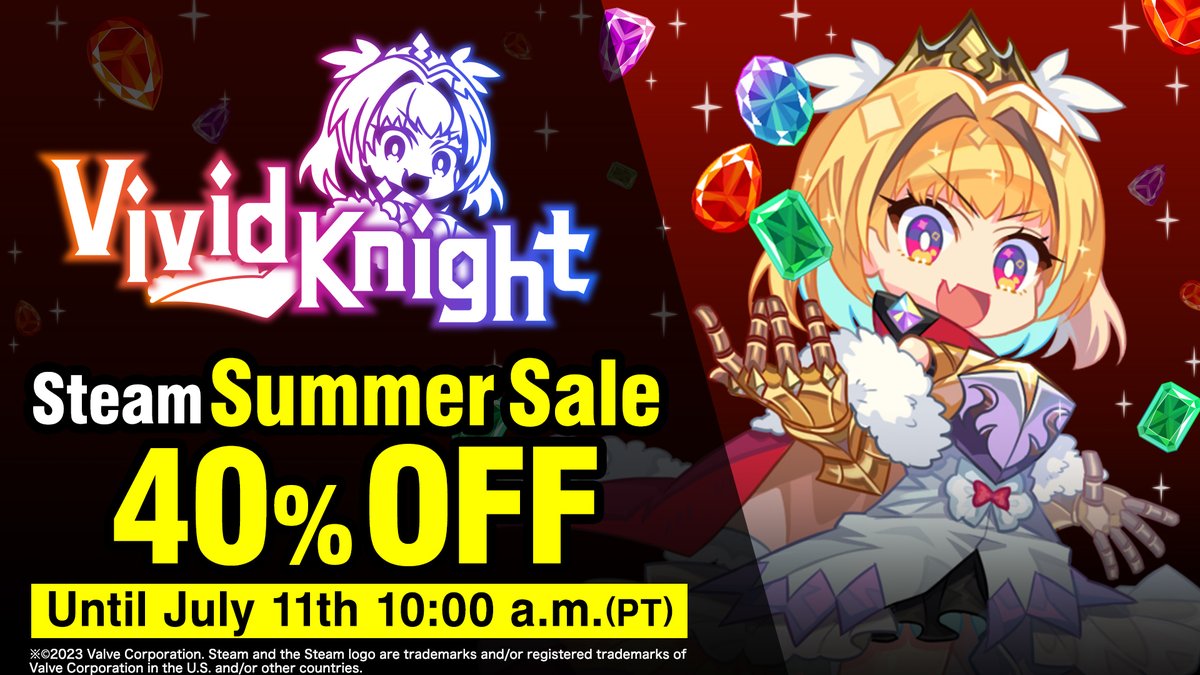 VividKnight_O's tweet photo. ˗ˋ💎#VividKnight 40% DISCOUNT💎ˎ˗
#Steam Summer sale is here🌞
Store link below✨
Sale ends Jul. 11th 10:00 am PT⏳
Meh, too hot to stroll outside!
The gaming room is where we belong☺️
#indiegame #roguelike #cozygames #animegame https://t.co/V7SEpaTyAa