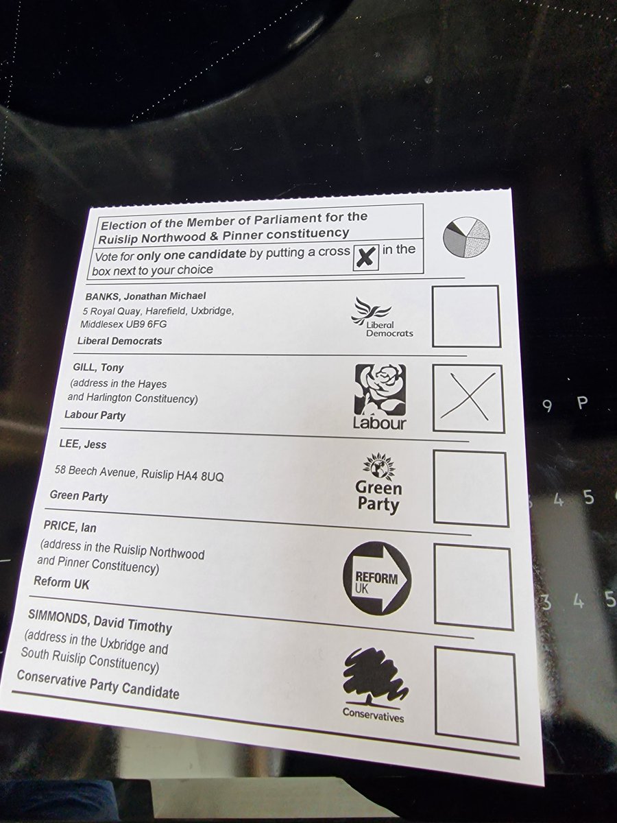 Tony Gill is the choice of the well informed in Ruislip, Northwood  &amp; Pinner. Vote Labour to make the difference. A local Labour MP can work with a Labour government to make a local difference.