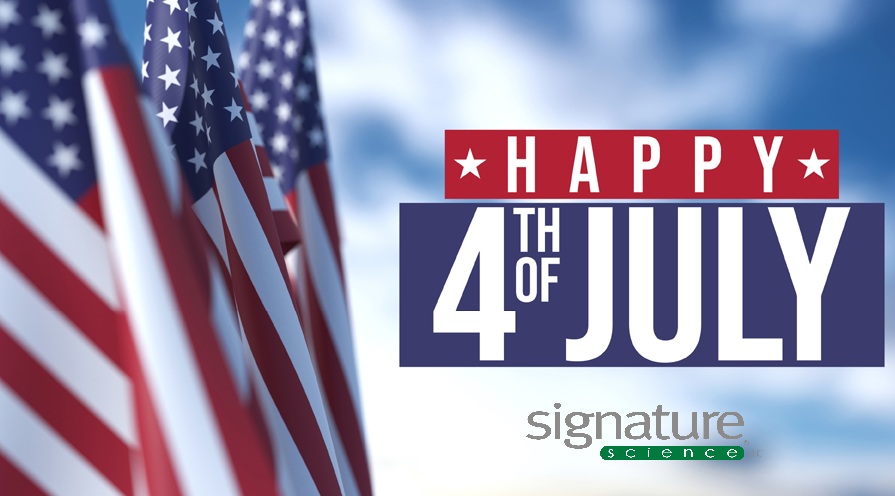 Happy 4th of July from all of us at Signature Science! Our offices will be closed on Thursday to celebrate. We hope you have a safe and happy holiday, and we look forward to working with you when our doors reopen on Friday, July 05!