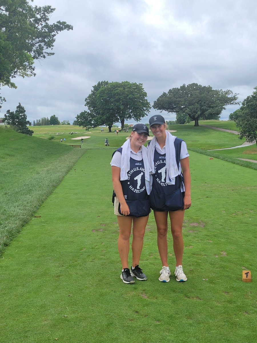 Great caddies - even better golfers!!!  <a href="/TommieWgolf/">UST Women’s Golf</a> <a href="/Hazeltine/">Hazeltine National</a>