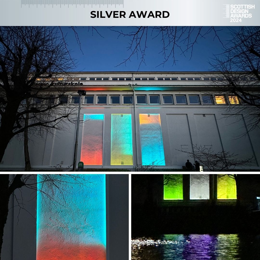 ScottishDesign's tweet image. @_KSLD_  Kevan Shaw Lighting Design receive a SILVER AWARD this year in the Lighting category for Callum Innes Art Installation at the facade of Lysverket, Bergen, Congratulations! #scotdesign bit.ly/3VsnwYi